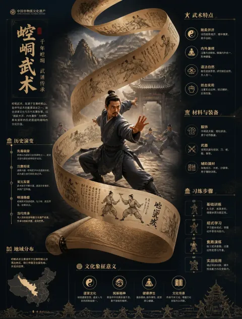 Poster of China ' s Intangible Cultural Heritage Information Chart, vertical version of the 3:4 Graphics Centr
