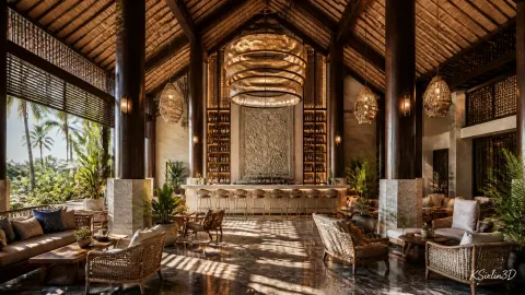 The South-East Asian Tropical Holidays, Hotel Hall Hall.