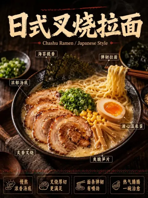 Please produce a highly completed Chinese-led commercial food poster.