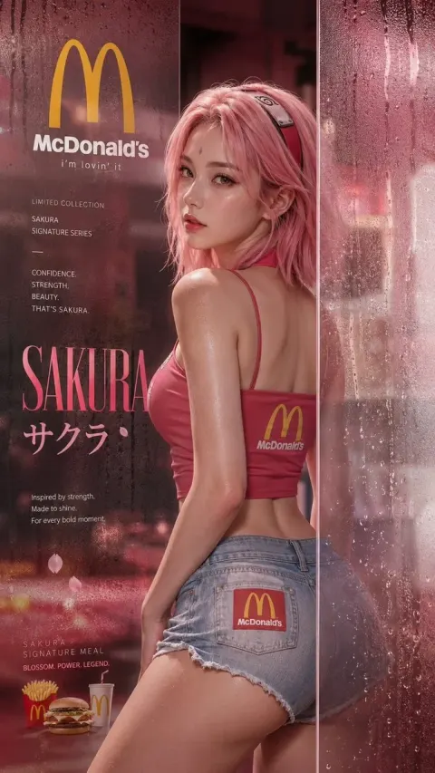 Ratio: 9:16 Theme: Branding Postboards: Beauty stands in the middle of two semi-transparent sandglasses (note: