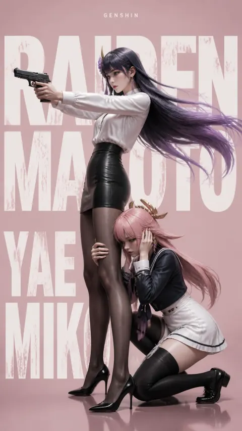 Generate a 9:16 vertically high-end game role fashion poster in semi-written 3D CG, fashion poster, film sense