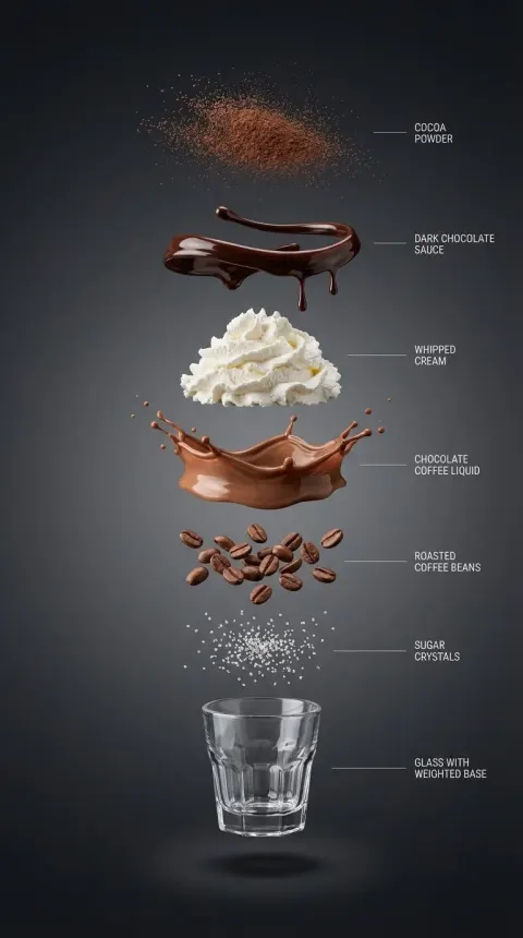 Chocolate coffee blast breakdown. Figure