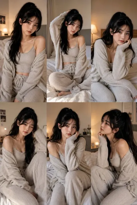 A 3×2 Vertical Editorial Portrait Collage Featuring Six Candid Lifestyle