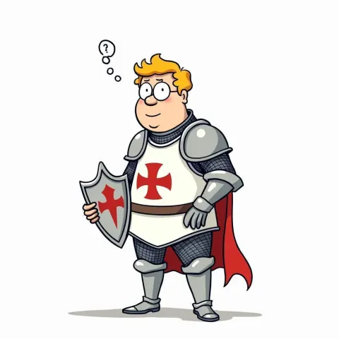 Patton Oswalt as a Whiteboard Fantasy Knight