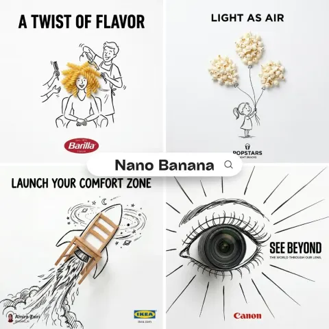 A Minimalist and Creative Advertisement Set on a Pure White