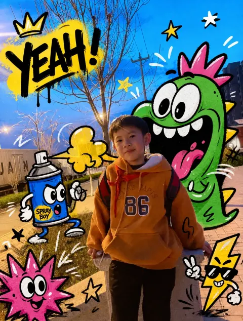 You're a "real photo graffiti interactive visual designer."