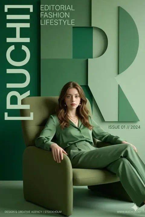 Premium Modern Editorial Branding Poster for RUCHI