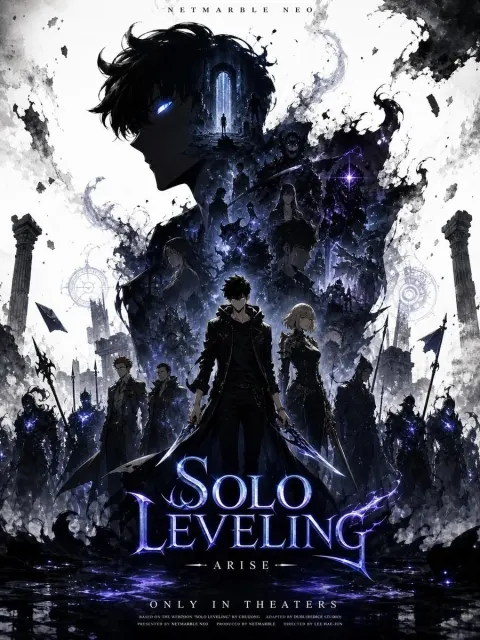 Promotional Poster of a SOLO LEVELING-themed Character with a Vertical Facebook