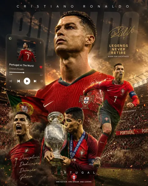 Ultra-Realistic 8K Football Legend Wallpaper in a Premium Spotify × Apple Music ×