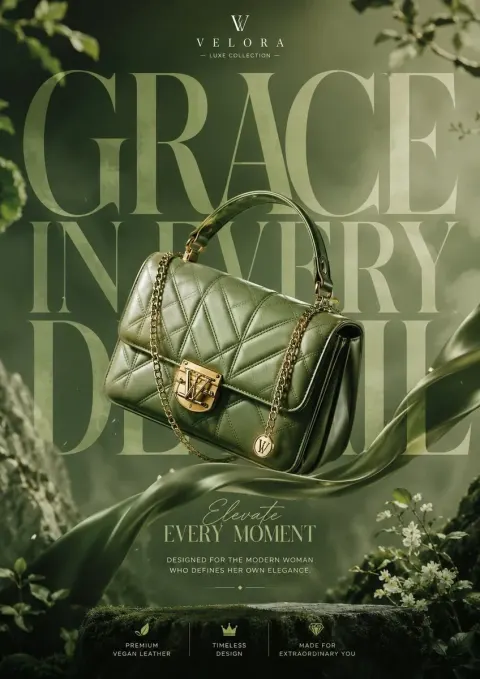 Breathtaking Luxury Product Advertisment of Hand Bag for Girls