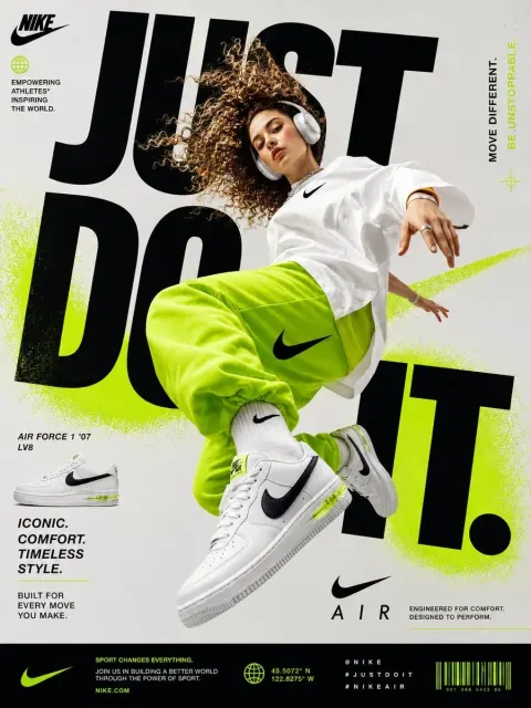 Perfectly Graphic Designed Poster of Nike Shoe Advertisement