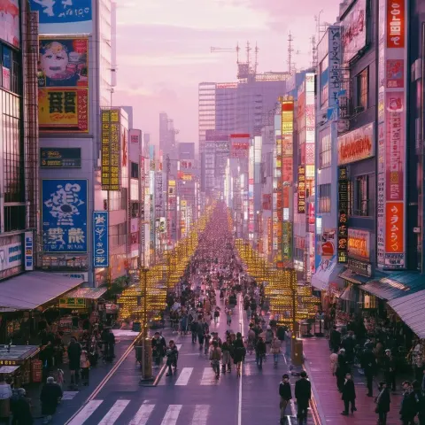 Lofi Dystopian Tokyo Street on Velvia Film