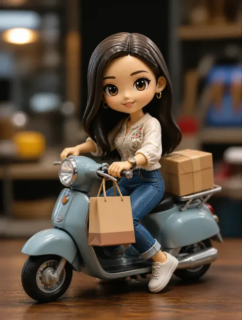 Prompt:transform the Uploaded Image into a Premium Miniature Collectible Toy
