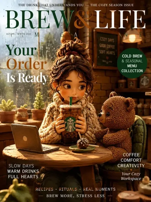 SUBJECT: a Cozy Claymation Girl with a Clay Messy Bun and Oversized Clay Sweater