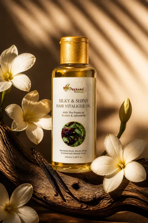- Ultra-Cinematic Luxury Haircare Product Photography of a Translucent Amber