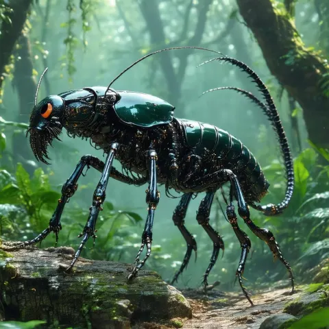Beetle Shelled Jaguar From a Zenith View