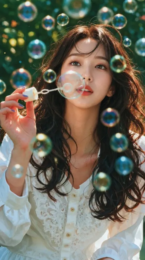 Ultra-Realistic Cinematic Portrait of a Beautiful Young East Asian Woman Outdoors