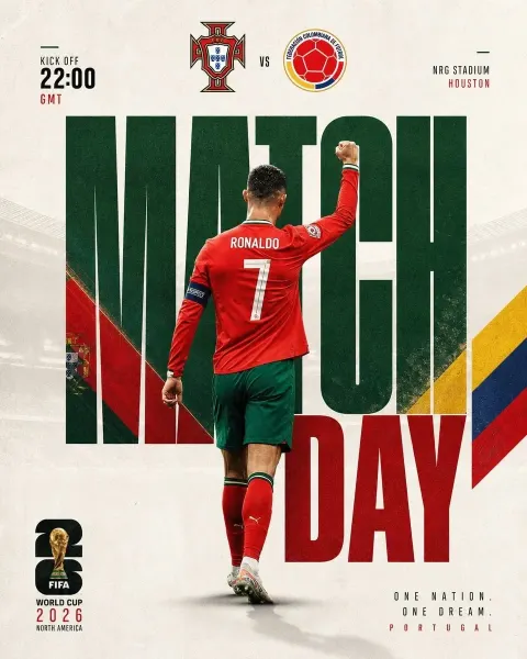 Ultra-Realistic Football Match Day Poster Design, Cristiano Ronaldo Seen from