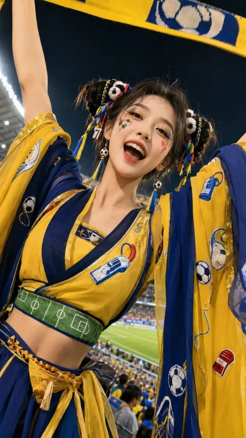 Ancient Style World Cup Scarf Portrait