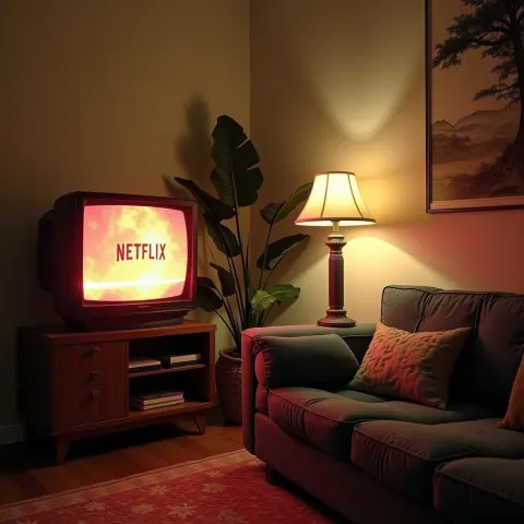 Netflix Glowing on a 1984 CRT Screen