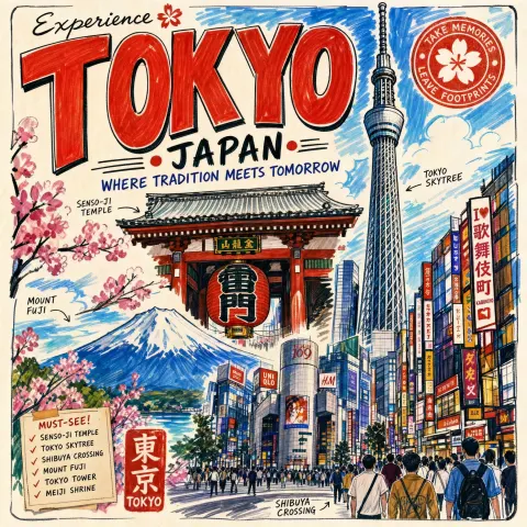 Energetic Travel Poster