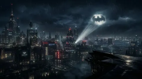 Game Asset - Gotham City Night Background