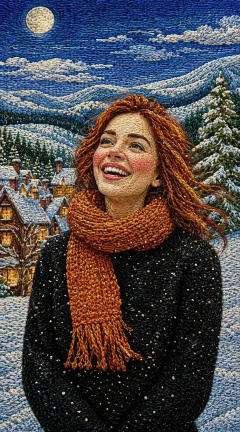 Handcrafted Embroidery Portrait Artwork