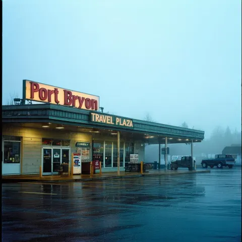 Foggy Morning at Port Byron Travel Plaza