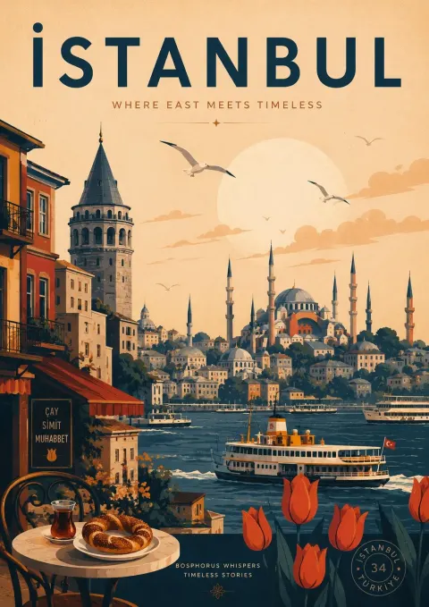 Modern Ai Generated Travel Poster