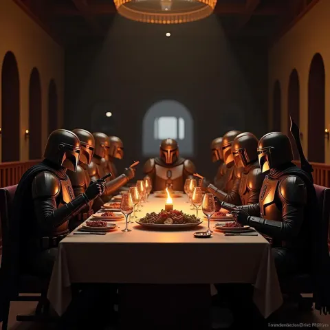 The Mandalorian Last Supper in Octane Render