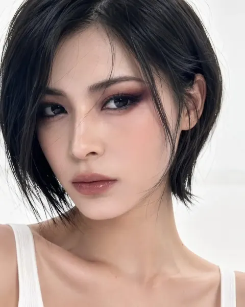 Short Bob Korean Beauty Portrait
