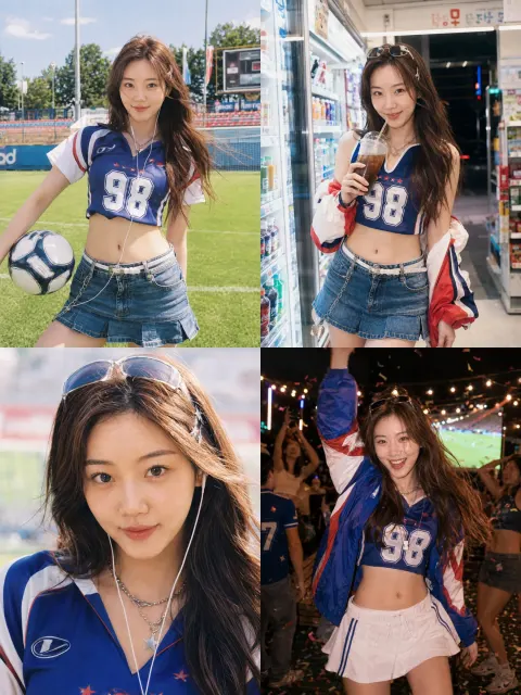 Summer World Cup Y2K Kpop Portrait Prompt