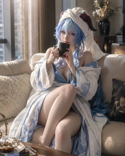 Sunday Morning Couch Character Lifestyle Portrait