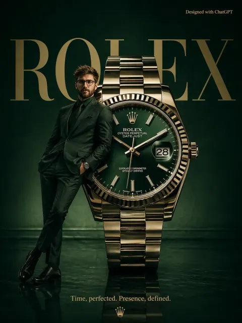 Surrealist Rolex Luxury Watch Fashion Poster