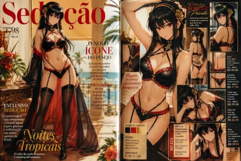 Yor Forger Brazilian Lingerie Magazine Spread