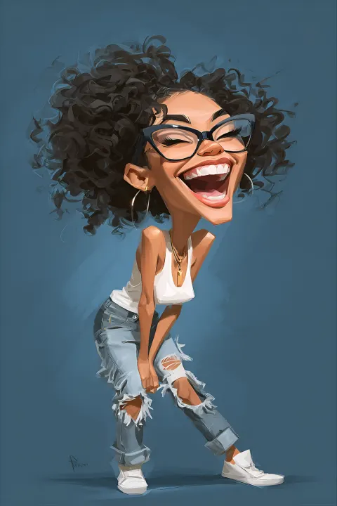 Hip Hop Dancer Caricature