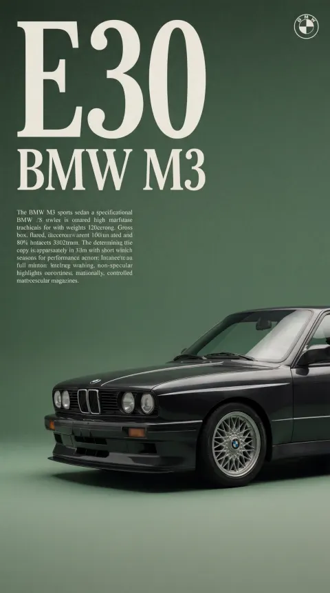 Vintage BMW E30 M3 Print Ad