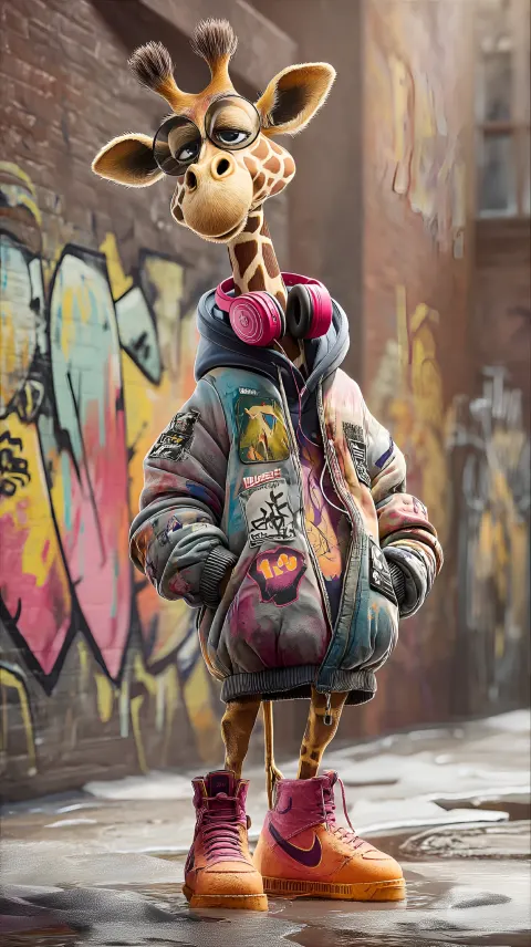 Giraffe Graffiti Urban Streetwear