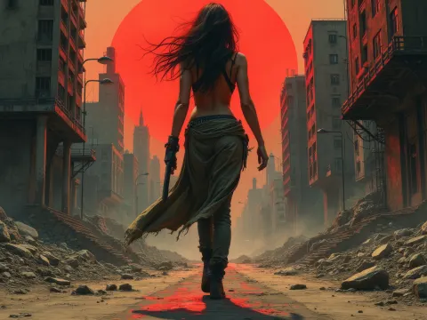 Fierce Woman Apocalyptic Dystopia