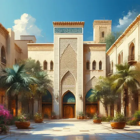 Sandswept Arabic Town Hall in Fine Detail