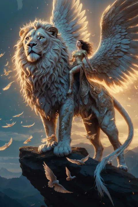 Mythical Lion Rider