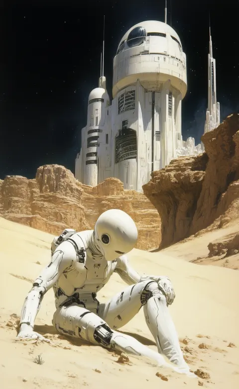 Robot Sand Dunes Space Station