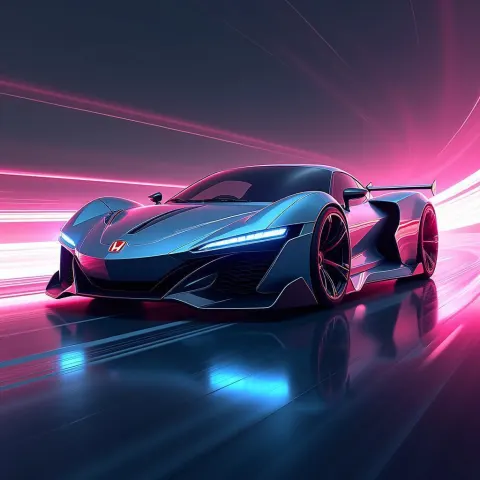 Honda Mazda Hybrid Sportscar in Cyber Gloss