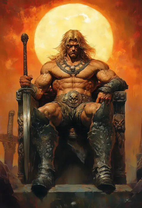 Sun King Throne Portrait