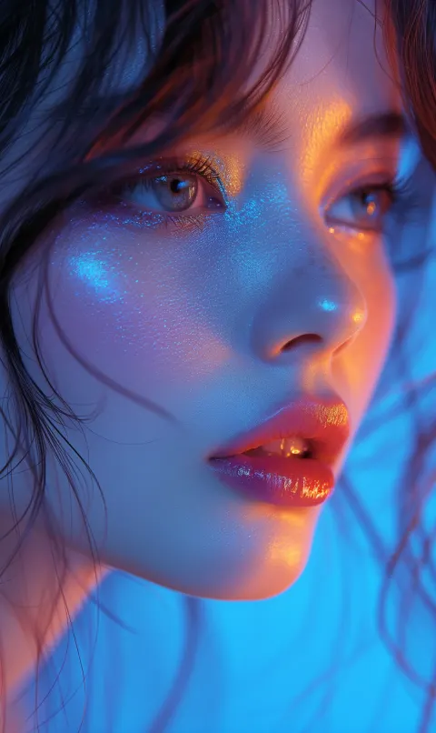 Woman Blue Eyeshadow Werewolf