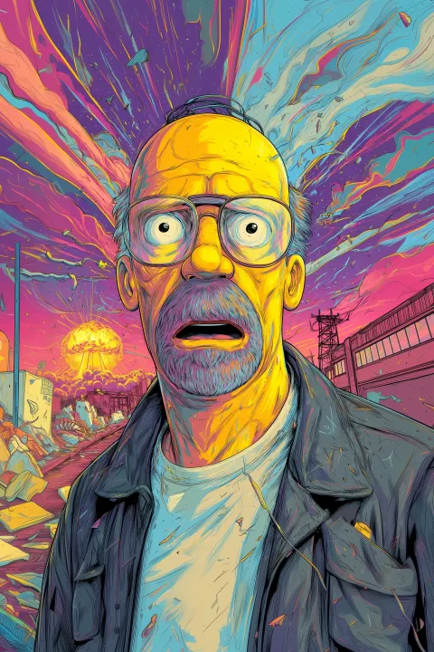 Homer Simpson Power Plant Explosion