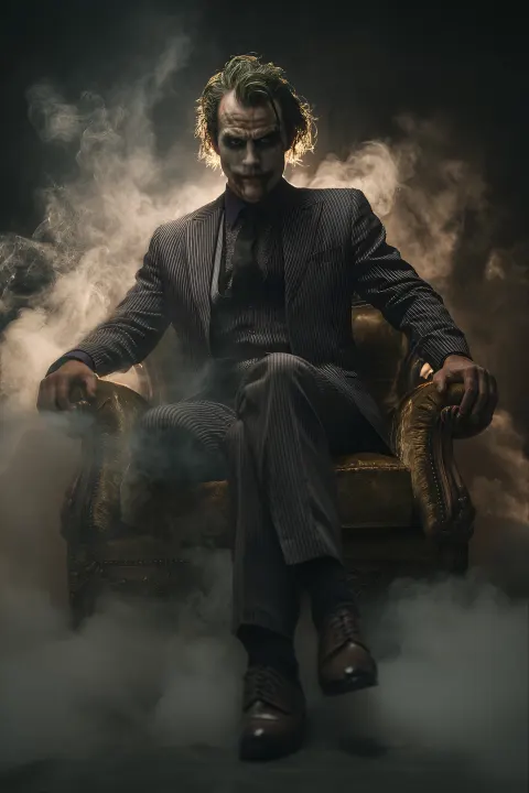 Joker Suit Gold Armchair Smoke
