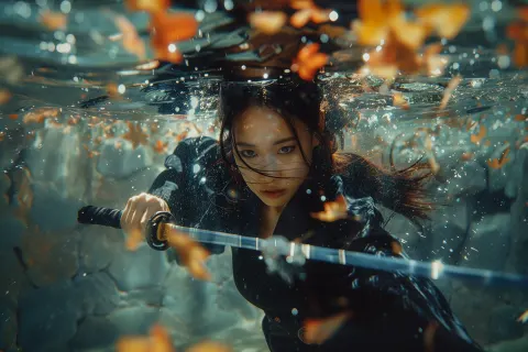 Ninja Underwater Attack Sword