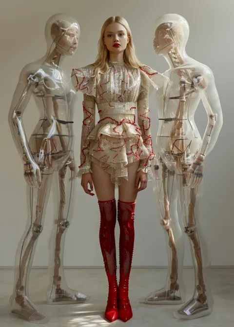 Extravagant futuristic dress