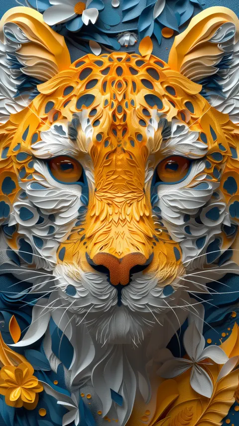 Beautiful Animals Paper Textured 3D